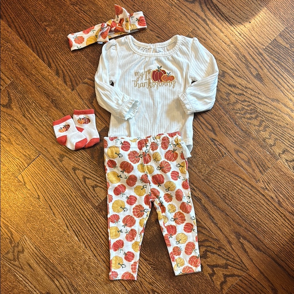 Baby Essentials 4 Piece Thanksgiving outfit